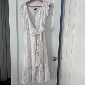 J. Crew White islet dress, discoloration under arms